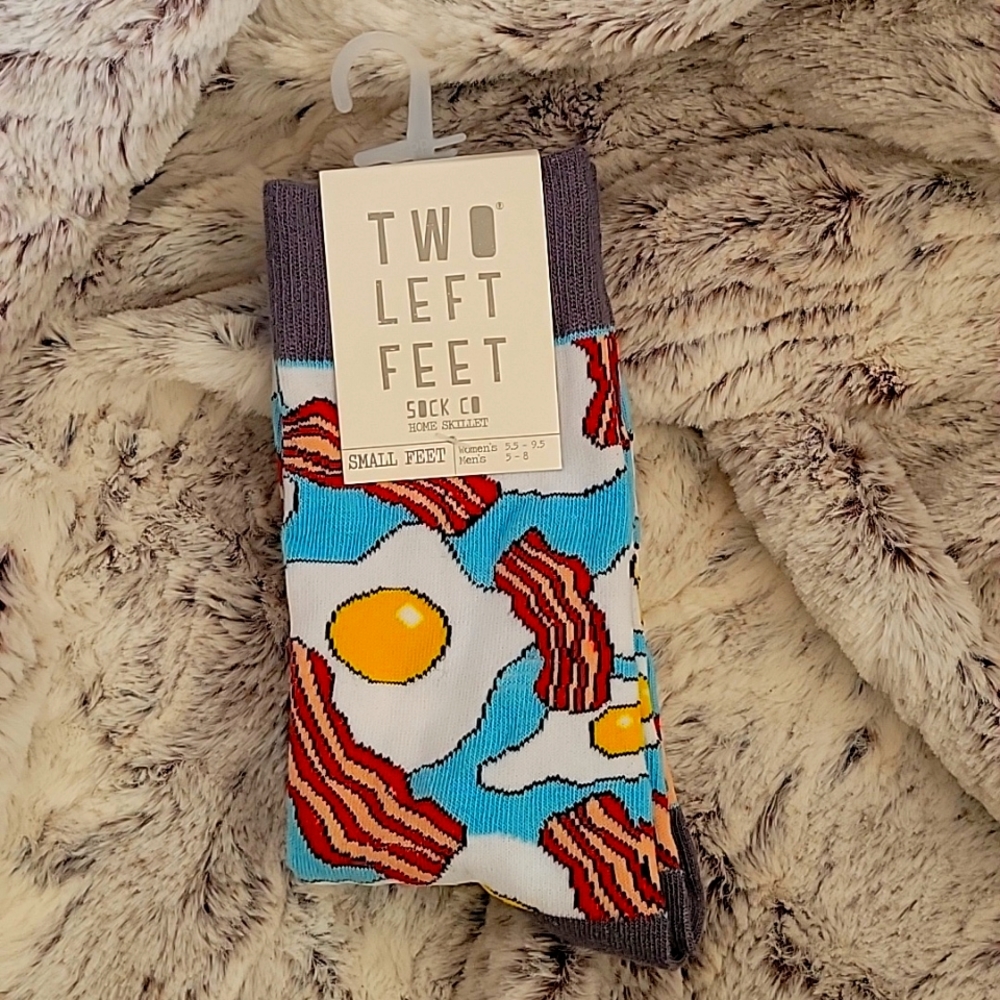Two left feet bacon and eggs socks